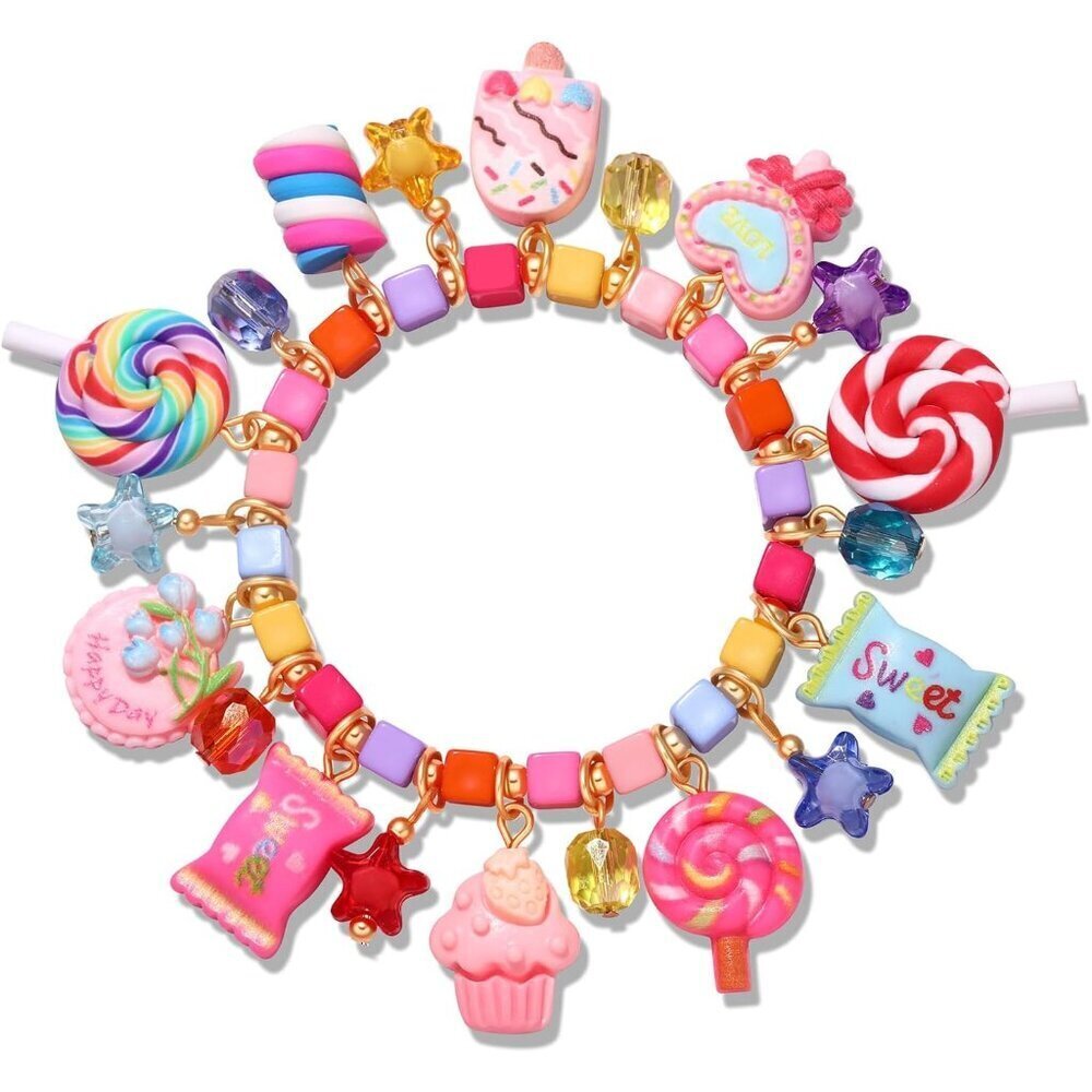 Colorful Candy Beaded Bracelet for Women Fun Kawaii Gift Toy Party Jewelry